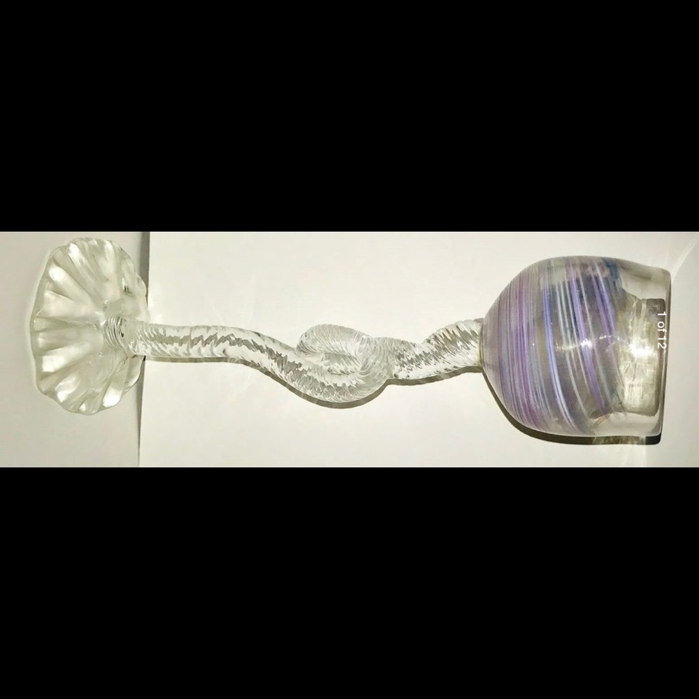 Vintage New Glass Sculpture Leon Applebaum 13” Art